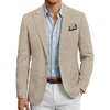 image:imageCOOFANDY Mens Casual Blazer Slim Fit Sports Coat One Button Suit Jacket Retro Tuxedos Formal Dress WearLight Khaki