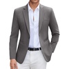 image:imageCOOFANDY Mens Casual Blazer Slim Fit Suit Jacket Lightweight One Button Business Sport CoatsDark Grey