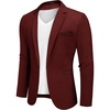 image:imageCOOFANDY Mens Casual Blazers Sport Coats Slim Fit Cotton Sport Jackets 1 Button Lightweight Suit JacketsB Wine Red