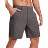 image:imageCOOFANDY Mens Casual Golf Shorts 79 Lightweight Stretch QuickDry Shorts for Hiking Work with 4 PocketsDark Gray