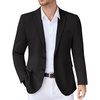 image:imageCOOFANDY Mens Casual Knit Blazer Stretch Slim Fit Sport Coat Two Button Lightweight Suit JacketsBlack