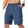 image:imageCOOFANDY Mens Casual Shorts 9 Lightweight Cargo Shorts for Golf Hiking Work Fishing with 5 PocketsBlue