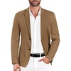 image:imageCOOFANDY Mens Casual Sport Coat Blazer Two Buttons Knit Lightweight Suit JacketsBrown