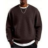 image:imageCOOFANDY Mens Crewneck Sweatshirt Geometric Texture Casual Long Sleeve Sweatshirts Fashion Pullover ShirtsDark Brown