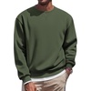 image:imageCOOFANDY Mens Fleece Crewneck Sweatshirt Casual Long Sleeve Pullover Fall Winter Warm Sweatshirts Fashion PulloversArmy Green