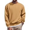 image:imageCOOFANDY Mens Fleece Crewneck Sweatshirt Casual Long Sleeve Pullover Fall Winter Warm Sweatshirts Fashion PulloversLight Tan