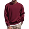 image:imageCOOFANDY Mens Fleece Crewneck Sweatshirt Casual Long Sleeve Pullover Fall Winter Warm Sweatshirts Fashion PulloversWine Red