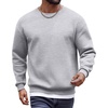 image:imageCOOFANDY Mens Fleece Crewneck Sweatshirt Cotton Long Sleeve Pullover Casual Thermal ShirtsLight Grey