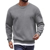 image:imageCOOFANDY Mens Fleece Crewneck Sweatshirt Cotton Long Sleeve Pullover Casual Thermal ShirtsMid Grey