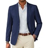 image:imageCOOFANDY Mens Linen Casual Blazer Slim Fit Sport Coat Two Button Summer Suit Jacket Lightweight Business Sport JacketNavy Blue