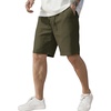 image:imageCOOFANDY Mens Linen Shorts Casual Elastic Waist Drawstring Short Summer Beach Vacation ShortsArmy Green