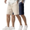 Linen Khaki/Navy Blue