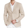 image:imageCOOFANDY Mens Tweed Blazer Slim Fit Casual Sport Coat Two Button Knit Suit JacketBeige