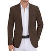 image:imageCOOFANDY Mens Tweed Herringbone Blazer One Button Casual Sports Coats Slim Fit Suit Jackets Formal Dress BlazersBrown