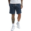 image:imageCOOFANDY Mens Washed Vintage Shorts Casual Relaxed Fit Drawstring Waist Beach Shorts Streetwear Style with 3 PocketsNavy