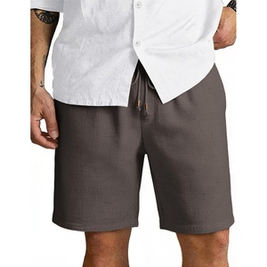 image:imageCOOFANDY Men Linen Blend Shorts Casual Drawstring Shorts Lightweight Summer Beach Short for Lounge Vacation TravelDark Gray