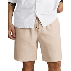 image:imageCOOFANDY Men Linen Blend Shorts Casual Drawstring Shorts Lightweight Summer Beach Short for Lounge Vacation TravelLight Khaki