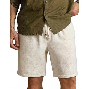image:imageCOOFANDY Men Linen Blend Shorts Casual Drawstring Shorts Lightweight Summer Beach Short for Lounge Vacation TravelLinen Khaki
