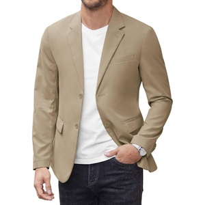 image:imageCOOFANDY Men Two Button Lounge Blazer Stylish Relaxed Fit Sport Coat Suit Jacket Dark Khaki XXLarge