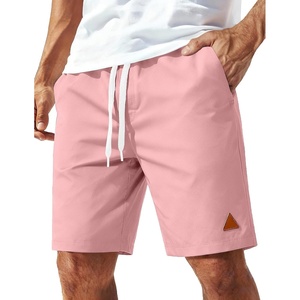 image:imageCOOFANDY Mens 9 Casual Shorts with Zipper Pocket Elastic Waist Drawstring Chinos Short Summer Lightweight Cotton ShortsPink