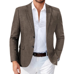 image:imageCOOFANDY Mens Blazer Casual Sport Coats Two Buttons Lightweight Suit JacketBrown