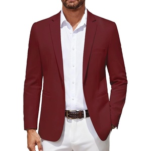 image:imageCOOFANDY Mens Blazer Casual Suit Jacket Slim Fit One Button Sport Coats Lightweight Sports JacketWine Red
