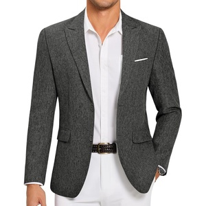 image:imageCOOFANDY Mens Blazer Casual Two Buttons Sport Coat Slim Fit Lightweight Suit JacketsDark Grey