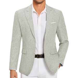image:imageCOOFANDY Mens Blazer Casual Two Buttons Sport Coat Slim Fit Lightweight Suit JacketsLight Grey