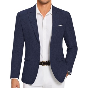 image:imageCOOFANDY Mens Blazer Casual Two Buttons Sport Coat Slim Fit Lightweight Suit JacketsNavy Blue