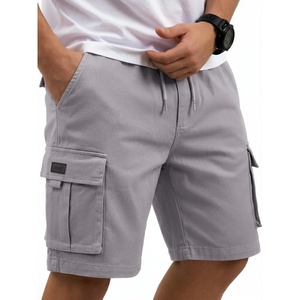 image:imageCOOFANDY Mens Cargo Cotton Twill Cargo Shorts Drawstring Stretch Elastic Waist Casual Work Short with 5 PocketsLight Gray