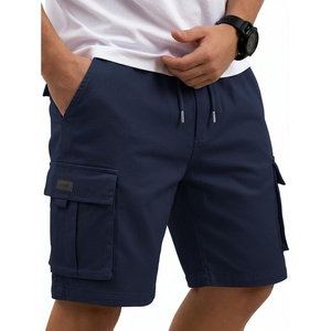 image:imageCOOFANDY Mens Cargo Cotton Twill Cargo Shorts Drawstring Stretch Elastic Waist Casual Work Short with 5 PocketsNavy Bule