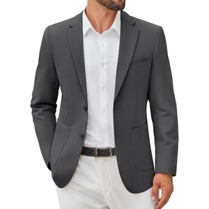 image:imageCOOFANDY Mens Casual Blazer Jacket Slim Fit Two Button Suit Jackets Lightweight Knit Sport CoatDark Grey