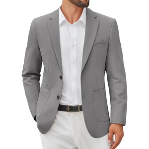 image:imageCOOFANDY Mens Casual Blazer Jacket Slim Fit Two Button Suit Jackets Lightweight Knit Sport CoatGrey