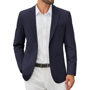 image:imageCOOFANDY Mens Casual Blazer Jacket Slim Fit Two Button Suit Jackets Lightweight Knit Sport CoatNavy Blue