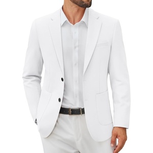image:imageCOOFANDY Mens Casual Blazer Jacket Slim Fit Two Button Suit Jackets Lightweight Knit Sport CoatWhite