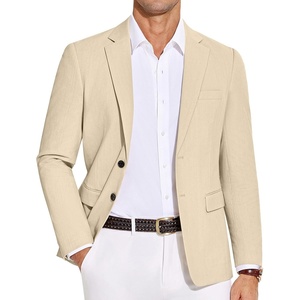 image:imageCOOFANDY Mens Casual Blazer Lightweight Slim Fit Suit Jacket Two Button Cotton Sport CoatsKhaki