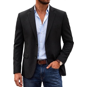 image:imageCOOFANDY Mens Casual Blazer Lightweight Unlined Sport Coat Regular Fit Two Button Suit JacketSolid Blazer  Black