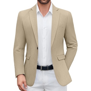 image:imageCOOFANDY Mens Casual Blazer One Button Sport Coat Lightweight Business Suit JacketKhaki
