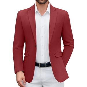 image:imageCOOFANDY Mens Casual Blazer One Button Sport Coat Lightweight Business Suit JacketWine Red