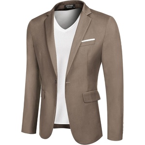 image:imageCOOFANDY Mens Casual Blazer Slim Fit Sport Coats One Button Business Suit JacketKhaki