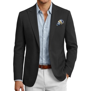 image:imageCOOFANDY Mens Casual Blazer Slim Fit Sports Coat One Button Suit Jacket Retro Tuxedos Formal Dress WearBlack