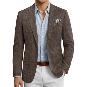 image:imageCOOFANDY Mens Casual Blazer Slim Fit Sports Coat One Button Suit Jacket Retro Tuxedos Formal Dress WearBrown