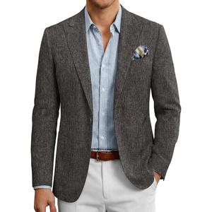 image:imageCOOFANDY Mens Casual Blazer Slim Fit Sports Coat One Button Suit Jacket Retro Tuxedos Formal Dress WearDeep Grey