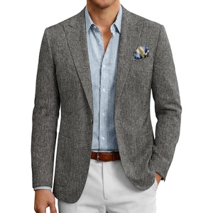 image:imageCOOFANDY Mens Casual Blazer Slim Fit Sports Coat One Button Suit Jacket Retro Tuxedos Formal Dress WearGrey