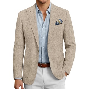 image:imageCOOFANDY Mens Casual Blazer Slim Fit Sports Coat One Button Suit Jacket Retro Tuxedos Formal Dress WearLight Khaki