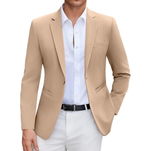 image:imageCOOFANDY Mens Casual Blazer Slim Fit Suit Jacket Lightweight One Button Business Sport CoatsKhaki