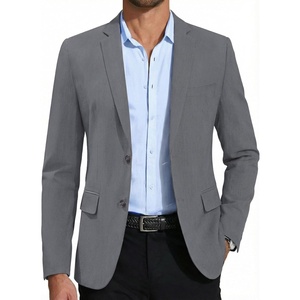 image:imageCOOFANDY Mens Casual Blazer Slim Fit Suit Jacket Two Button Lightweight Sport CoatGray