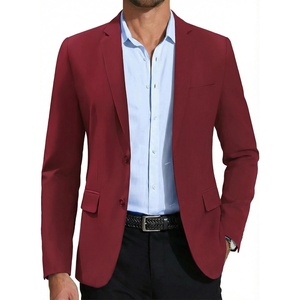image:imageCOOFANDY Mens Casual Blazer Slim Fit Suit Jacket Two Button Lightweight Sport CoatWine Red
