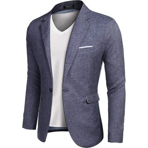image:imageCOOFANDY Mens Casual Blazer Sport Coats Slim Fit One Button Lightweight Suit JacketBlue