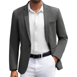 image:imageCOOFANDY Mens Casual Blazers Sport Coats Slim Fit Cotton Sport Jackets 1 Button Lightweight Suit JacketsA Grey